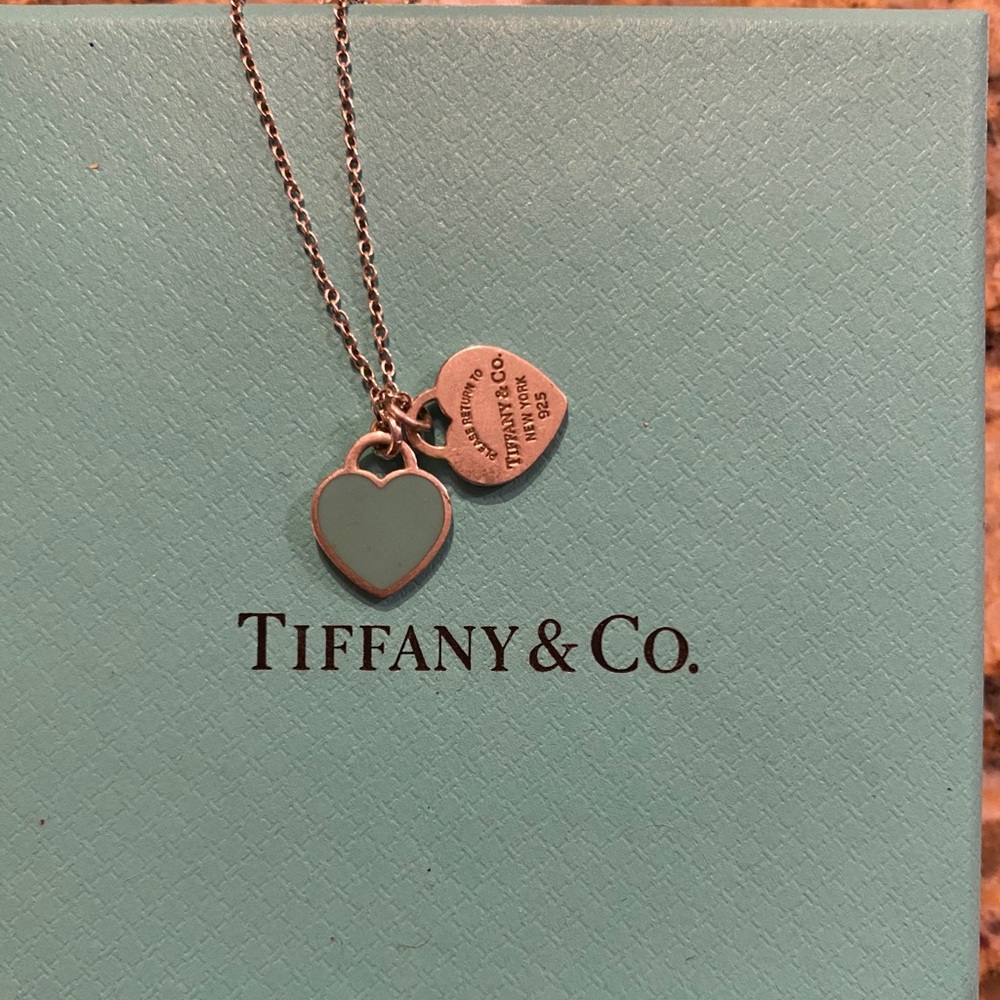 tiffany and co necklace blue heart
